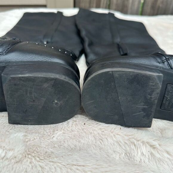 Sam Edelman Prina Women's Black Riding Boots Size 7 Studded Detailing - Picture 14 of 15